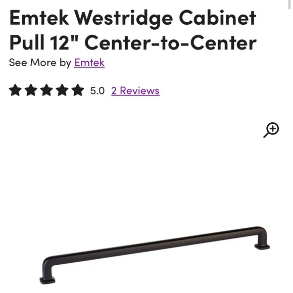 NWT Emtek Westridge Cabinet Pull - Picture 2 of 6